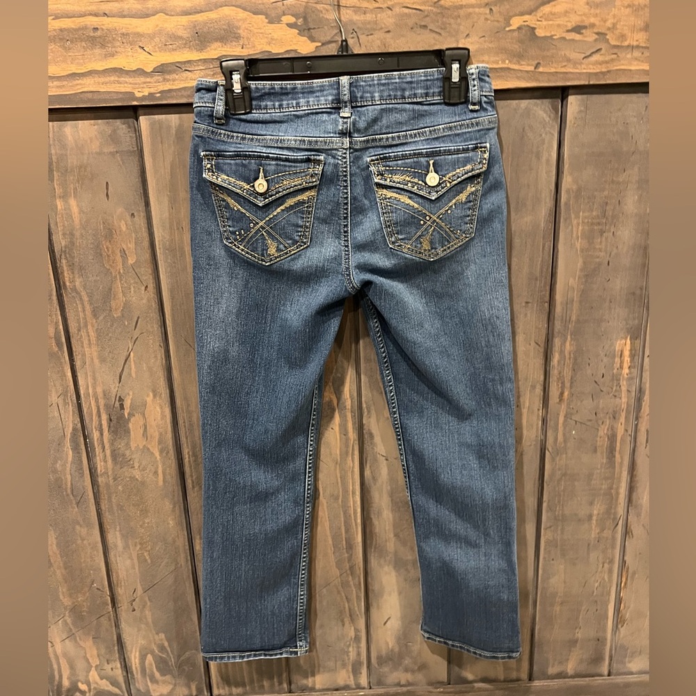 Capri embellished cropped jeans women